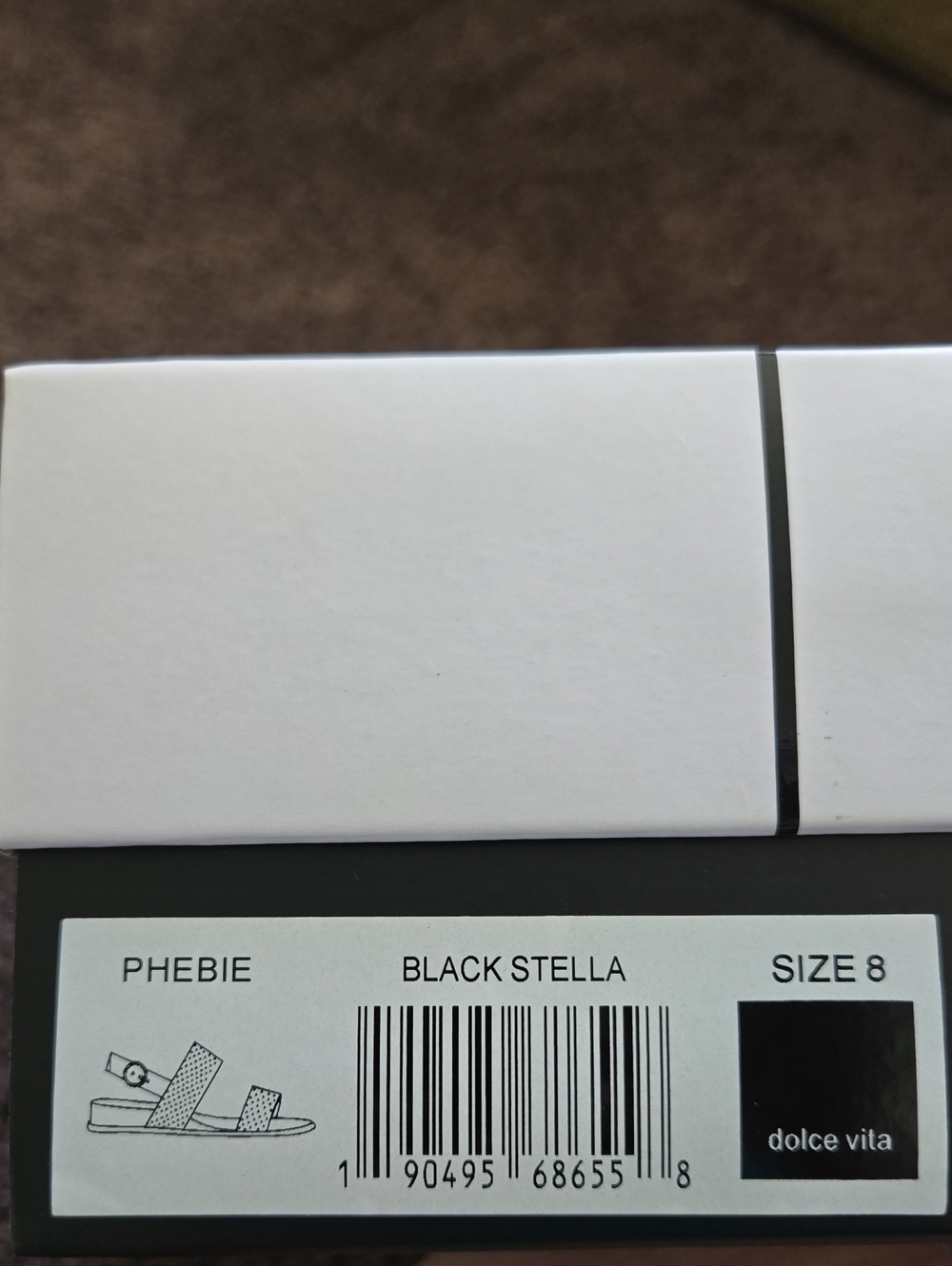 NEW Dolce Vita Black Leather Strap Wedge Sandal 8 - Picture 6 of 6